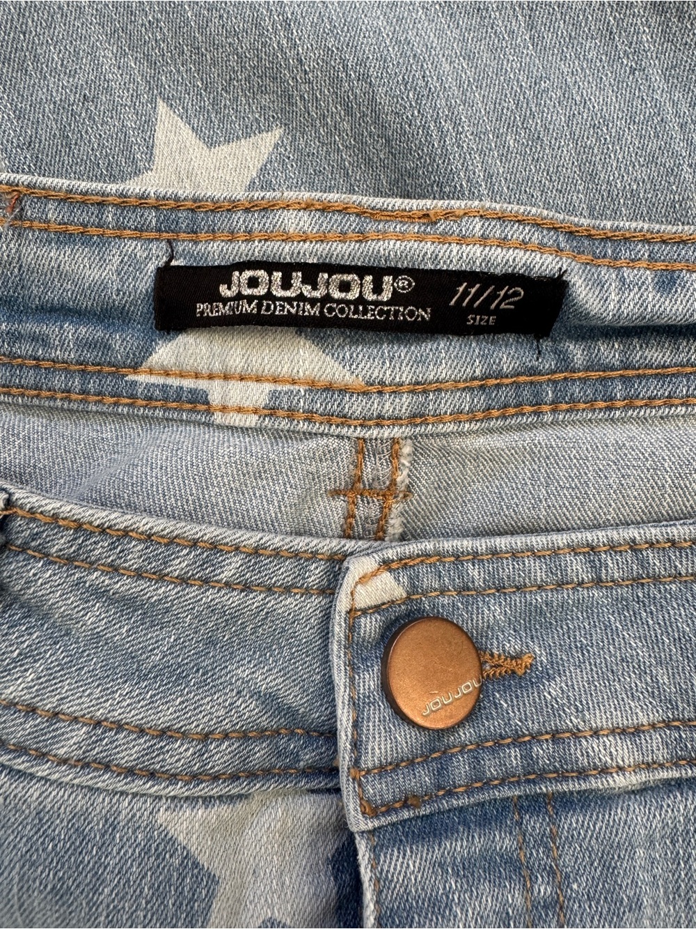Joujou Star Print Light Wash Denim Jeans - 11/12 - Picture 6 of 8